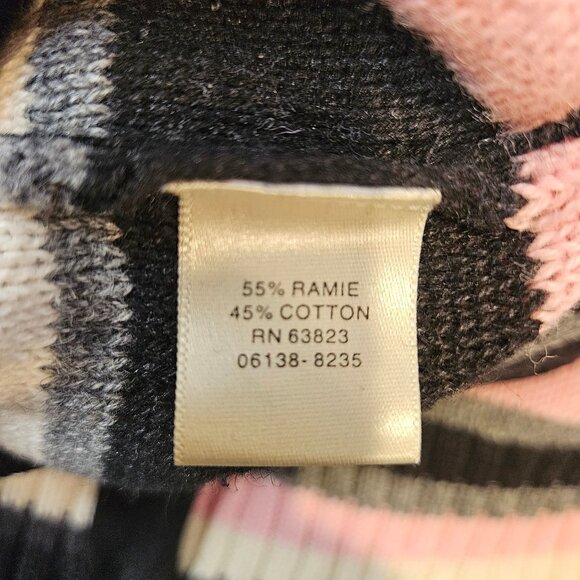 NWT Croft & Barrow Cardigan Womens L Pink Grey Striped Button Career Feminine - Picture 10 of 12